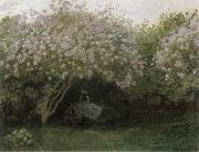 Lilacs,Gray Weather Claude Monet